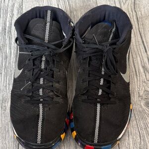 Nike Black Athletic Shoes with Multicolor Accents